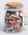 HO HO HO Santa Charm DIY Letter Bead Jar