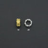 Gold Silver Flower big hole spacer beads, Sku#Y1070
