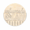 Unfinished Wood Welcome to Camp Door Sign Kit | Wood Craft Cutouts | 1/4" Thick |
