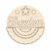 Unfinished Wood Freedom Door Sign Kit | Wood Craft Cutouts | 1/4" Thick |