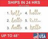 Unfinished Wood Hello Cutout up to 48" Wide - Home Decor DIY