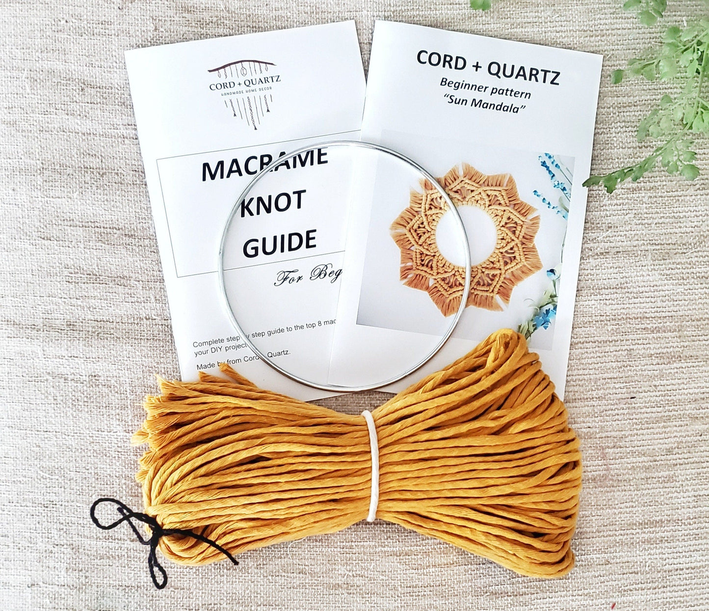 Macrame mandala wall hanging kit. Craft kits for Adults.