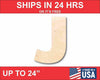Unfinished Wood Block Letter J - Craft - up to 46" DIY