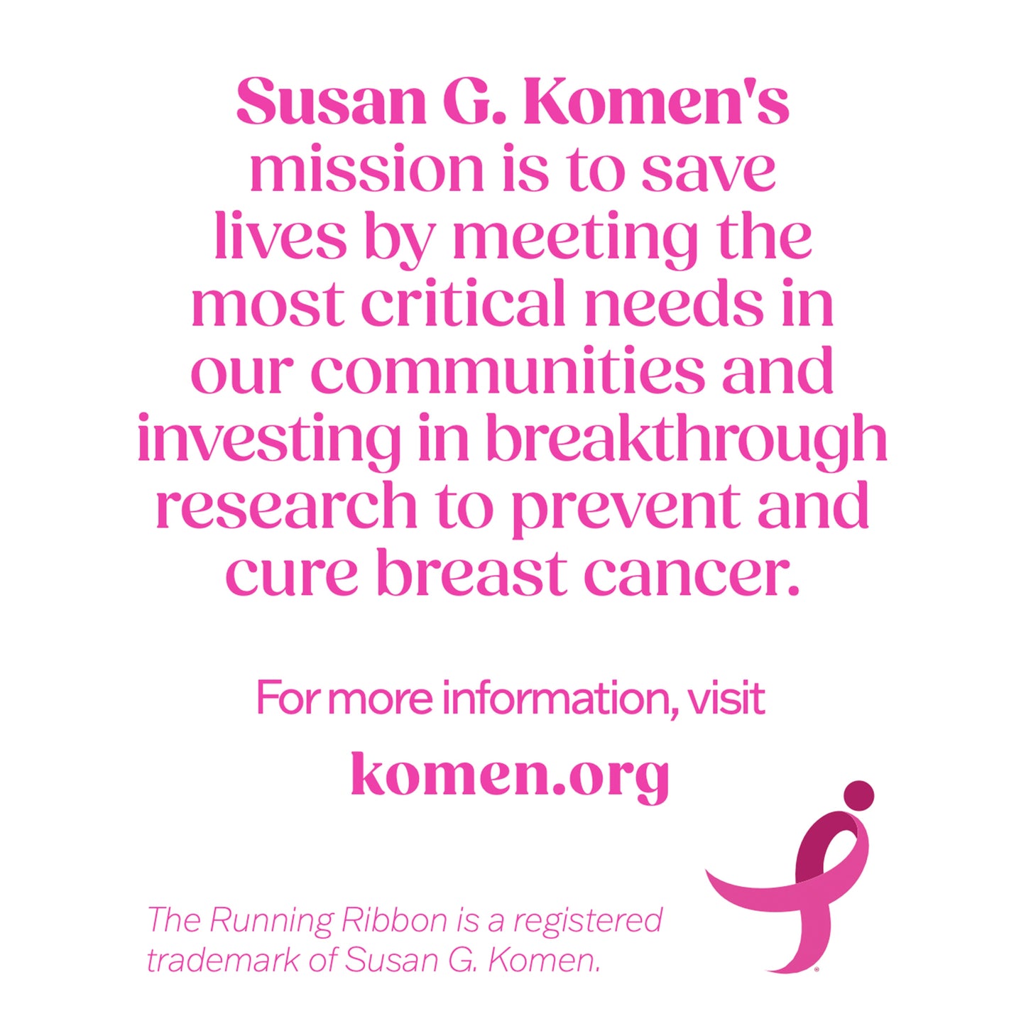 Susan G. Komen Breast Cancer Awareness Pink Ribbon & Letter Bead Box