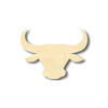 Unfinished Wood Bull Head Logo Shape - Animal - Sports - Craft - up to 46" DIY
