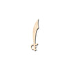 Unfinished Wood Cutlass Shape - Pirates - Craft - up to 46" DIY