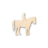 Unfinished Wood Horse Riding Shape - Sport - Animal - Craft - up to 46" DIY