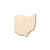 Unfinished Wood Ohio Shape - State - Craft - up to 46" DIY