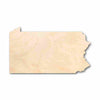 Unfinished Wood Pennsylvania Shape - State - Craft - up to 46" DIY