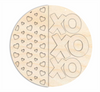Unfinished Wood XO XO XO Door Sign Kit | Wood Craft Cutouts | 1/4" Thick |