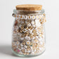Gold Bow Charm Gold and White Letter Beads Smiley Face Beads DIY Jar