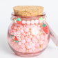 Short & Sweet Pink Letter and Red Strawberry Charm Mini Pink DIY Bead Jar