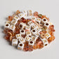 Gold Heart Charm Bead Kit with Gold Letter Beads DIY Jar