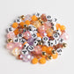 Halloween Pumpkin Charm Fall Colored Beads DIY Jar