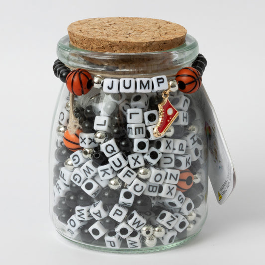 Jump Basketball High Top Sneaker Charm Sports Beads DIY Jar