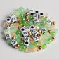 Enamel Tomato Charm Neon Green Beads DIY Jar