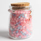 Demure Baby Pink and Baby Blue Beads Pink Swan Charm & Pastel Letter Beads DIY Jar