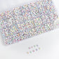 Round White with Multicolor 26 Letter Bead Kit Box