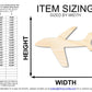 Unfinished Wood Airplane Shape | Craft Cutout | Up to 36"