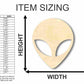 Unfinished Wood Alien Head - Outer Space - Craft - up to 46" DIY