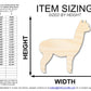 Unfinished Wood Alpaca Shape | DIY Animal Craft Cutout | Up to 36"