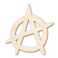 Unfinished Wood Anarchy Symbol | DIY Craft Cutout | Up to 36"