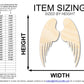 Unfinished Wood Angel Wings | 2 Wings | DIY Angel Craft | Up to 36"