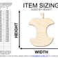 Unfinished Wood Apple Core Shape | DIY Fruit Craft | Up to 36"