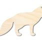Unfinished Wood Arctic Fox Shape | Canine Craft Cutout | Wildlife | up to 46" DIY