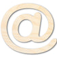 Unfinished Wood @ (At) Symbol | DIY Craft Cutout | Up to 36"