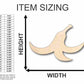 Unfinished Wood Banana Peel Shape - Fruit - Craft- up to 46" DIY