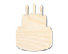Unfinished Wood Birthday Cake Shape | DIY Craft Cutout | Up to 36"