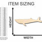 Unfinished Wood Blue Whale Shape - Ocean - Craft - up to 46" DIY