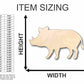 Unfinished Wood Boar Pig Shape - Animal - Craft - up to 46" DIY