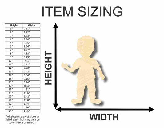 Unfinished Wood Boy Cut Out Shape - Room Decor - Craft- up to 46" DIY