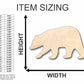 Unfinished Wood Brown Bear Shape - Animal - Craft - up to 46" DIY
