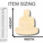 Unfinished Wood Buddha Shape - Religion - Craft- up to 46" DIY