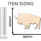 Unfinished Wood Buffalo Bison Shape - Animal - Craft - up to 46" DIY