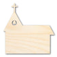 Unfinished Wood Church with Bell Shape - Craft - up to 46"