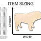 Unfinished Wood Bulldog Shape - Animal - Pet - Craft - up to 46" DIY