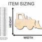 Unfinished Wood Bulldozer Shape - Craft - up to 46" DIY