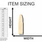 Unfinished Wood Bullet Shape - Sporting - Craft - up to 46" DIY