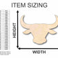 Unfinished Wood Bull Head Logo Shape - Animal - Sports - Craft - up to 46" DIY