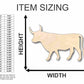 Unfinished Wood Bull Shape - Animal - Craft - up to 46" DIY