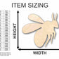 Unfinished Wood Bumble Bee Shape -Insect - Animal - Wildlife - Craft - up to 46" DIY