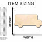 Unfinished Wood Bus Shape - Craft - up to 46" DIY