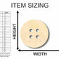 Unfinished Wood Button Shape - Sewing - Craft - up to 46" DIY
