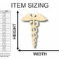 Unfinished Wood Caduceus Shape - Medicine - Craft- up to 46" DIY