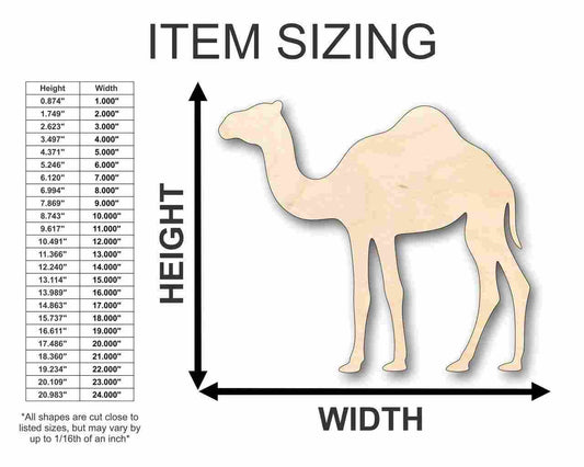 Unfinished Wood Camel Shape - Animal - Craft - up to 46" DIY