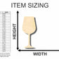 Unfinished Wood Wine Glass Shape - Craft - up to 46" DIY